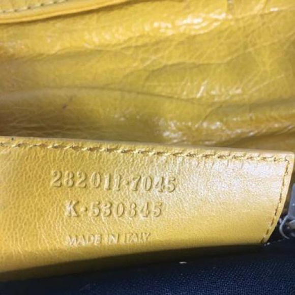 Balenciaga Envelope Yellow Leather Large Clutch - Picture 5 of 6
